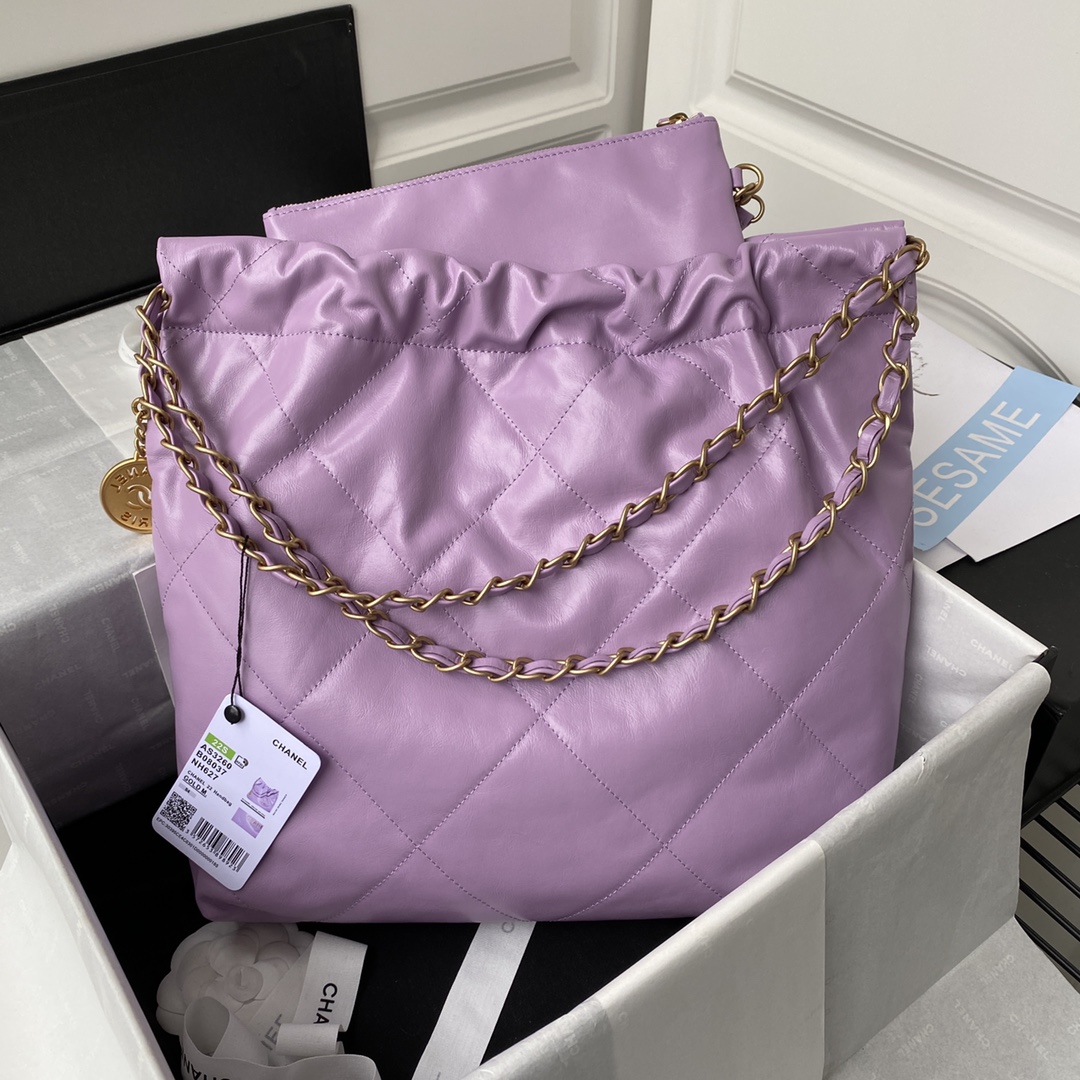 Calfskin 22 Small Handbag Shoulder Bag AS3260 Purple